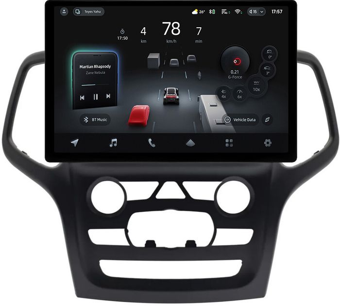 Магнитола для Jeep Grand Cherokee WK2 2013-2022 (ШГУ 5") - Teyes CC4-PRO монитор 13" 2K QLED на Android 13, Snapdragon 778G, ИИ, CarPlay, DSP, 4G SIM-слот