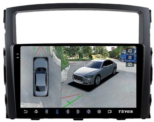 Магнитола для Mitsubishi Pajero 4 2006-2022 - Teyes CC3-2K-360 на Android 10, 2K QLED, 6Гб+128Гб, CarPlay, 4G SIM-слот, 4 камеры в комплекте