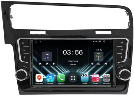 Магнитола для Volkswagen Golf 7 2012-2020 (рамка с крутилками и кнопками) - FarCar DX9-257F2 монитор 9.5" IPS на Android 13, 4+64Гб, CarPlay