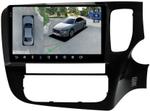Магнитола для Mitsubishi Outlander 3 2012-2021 (правый руль) - FarCar BX9-360-7263R9 монитор 9.5" 2K QLED на Android 13, Быстрая, CarPlay, 4G SIM-слот, 4 камеры в комплекте