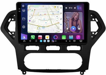 Магнитола для Ford Mondeo 4 2007-2010 (рамка черная) - FarCar XXL1231M монитор 10.36" 2K QLED на Android 14, TS20, 8+256Гб, CarPlay, 4G SIM-слот