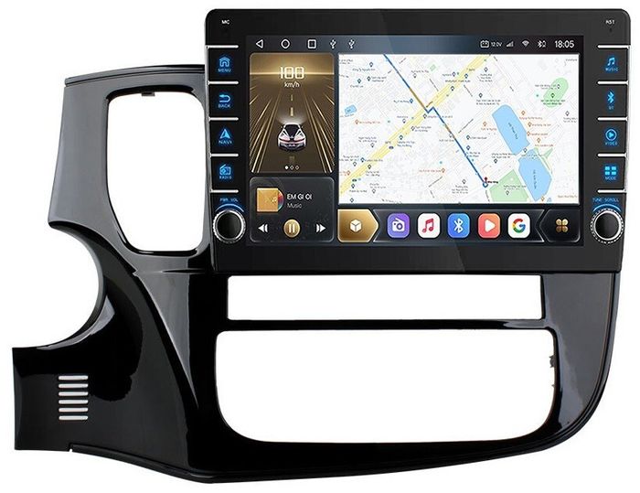 Магнитола для Mitsubishi Outlander 3 2012-2022 - Kuberg OL-1633 (кнопки и крутилки), Android 10, TS10, CarPlay, 4G SIM-слот