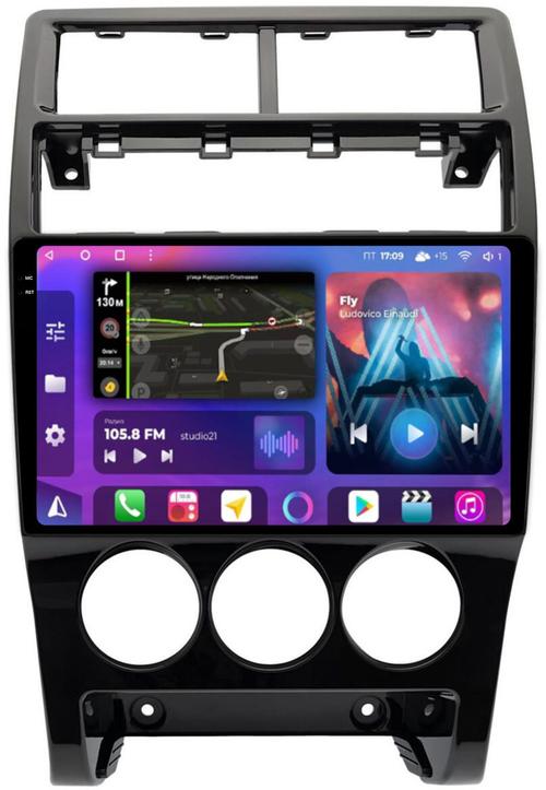 Магнитола для Lada Priora 2013-2018 - FarCar BM3018M-2K монитор 9.5" 2K QLED на Android 14, TS10, 4+32Гб, CarPlay, 4G SIM-слот