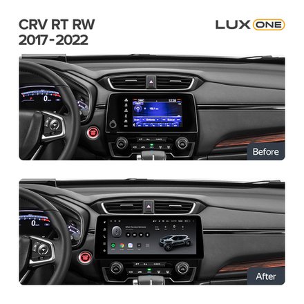 Магнитола для Honda CRV 5 2017-2022 - Teyes LUX ONE монитор 12.3" 2K QLED на Android 10, CarPlay, 4G SIM-слот, 6/128ГБ