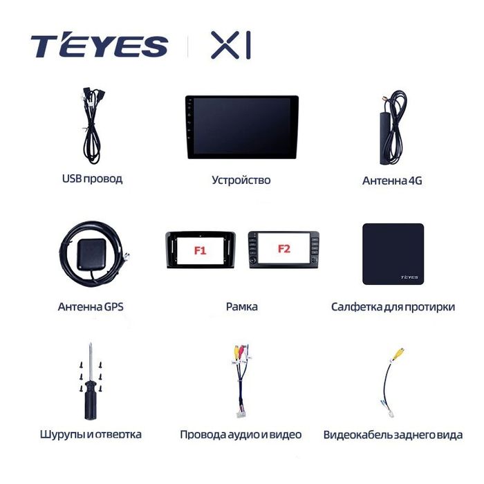 Магнитола для Mercedes-Benz GL (X164), ML (W164) 2005-2012 (рамка с крутилками и кнопками) - Teyes CC3L на Android 10, CarPlay, 4G SIM-слот