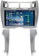Магнитола для Toyota Vitz 2, Yaris 2 2005-2011 (рамка серебро тип 2) - Teyes CC4-PRO монитор 9.5" 2K QLED на Android 13, Snapdragon 778G, ИИ, CarPlay, DSP, 4G SIM-слот