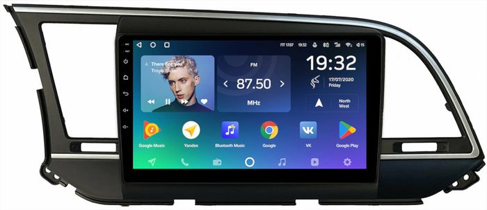 Магнитола для Hyundai Elantra 6 2016-2018 (штатная КЗВ, рамка тип 1) - Teyes CC2 PLUS монитор 9" QLED на Android 10, ТОП процессор, 4Гб+64Гб, 4G SIM-слот