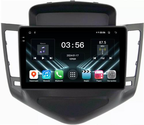 Магнитола для Chevrolet Cruze 1 2009-2012 (рамка черная) - FarCar DX045M монитор 9.5" IPS на Android 13, 4+64Гб, CarPlay