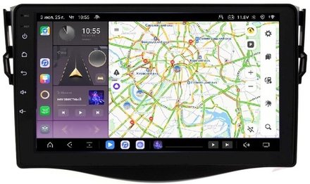 Магнитола для Toyota RAV4 30 2005-2012, Vanguard - Kuberg QLed, Android 13, TS20, CarPlay, SIM-слот