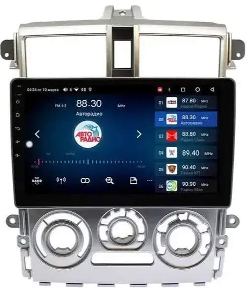 Магнитола для Mitsubishi Colt 6 2002-2012, Colt Plus (правый руль, рамка серебро) - Vaycar VA47-5099 на Android 13, 8-ядер, 4G SIM-слот