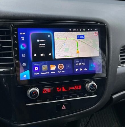 Магнитола для Mitsubishi Outlander 3 2019-2022 (левый руль, прямоугольный климат) - Teyes CC3L монитор 10" IPS на Android 10, 8-ядер, CarPlay, 4G SIM-слот