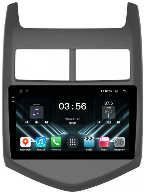 Магнитола для Chevrolet Aveo 2 2012-2015 - FarCar DX107M монитор 9.5" IPS на Android 13, 4+64Гб, CarPlay