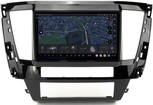 Магнитола для Mitsubishi Pajero Sport 3 2020-2024, Montero Sport (прямоугольный климат, рамка 9) - Kuberg EW-9638-2 QLed+2K, Android 13, UIS7870 (DUDU7), CarPlay, SIM-слот