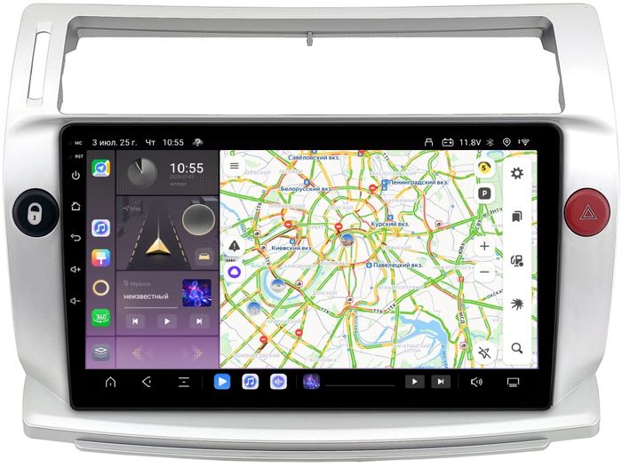 Магнитола для Citroen C4 2004-2011 - Kuberg OL-9932 QLed, Android 13, TS20, CarPlay, SIM-слот