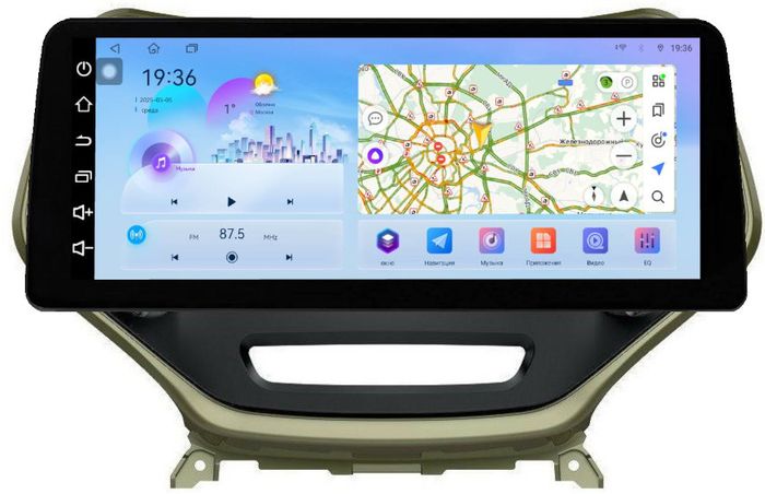 Магнитола для Jeep Cherokee 2014+ - FarCar монитор 12.3" 2K QLED на Android 14, Быстрая, CarPlay, 4G SIM-слот