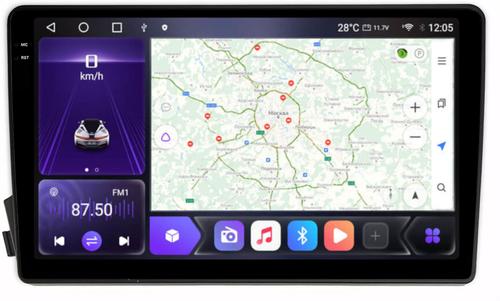 Магнитола для SsangYong Actyon 2005-2010, Kyron, Actyon Sports 2006-2016 - Kuberg OL-9303 QLed+2K, Android 12, TS10,  CarPlay, 4G SIM-слот