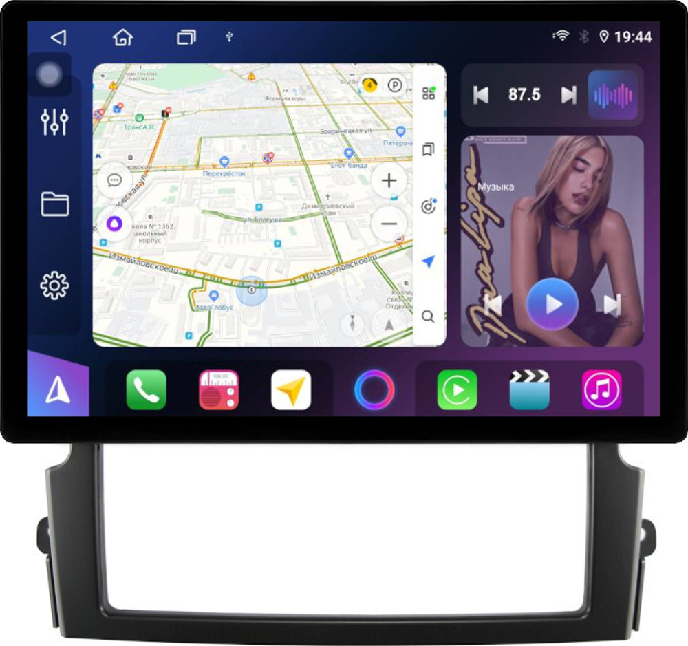 Магнитола для KIA Sorento 1 2006-2011 - FarCar BX877 монитор 13" 2K QLED на Android 13, TS10, 6+128, CarPlay, 4G SIM-слот