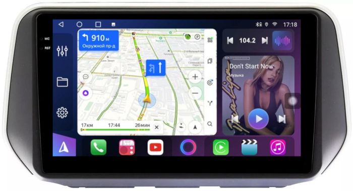 Магнитола для Hyundai Santa Fe 4 2018-2020 - FarCar S400-TS18 монитор 10.36" QLED на Android 14, CarPlay, 4G SIM-слот