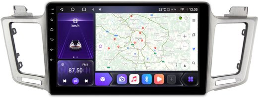 Магнитола для Toyota RAV4 XA40 2012-2019 - Kuberg SF-1610 QLed, Android 12, TS10, CarPlay, 4G SIM-слот