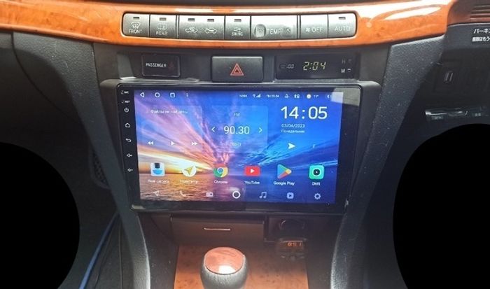 Магнитола для Toyota Mark II 110, Verossa 2000-2004 (вниз) - FarCar 9110 монитор 9.5" QLED на Android 14, TS18, CarPlay, 4G SIM-слот