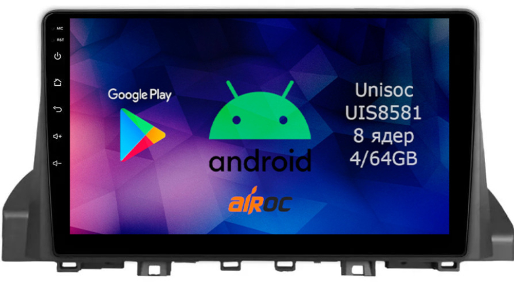 Магнитола для Москвич 3, JAC JS4 2022-2024 - Airok RM-3304 Android 12, 8-ядер, 4/64Гб, SIM-слот