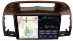 Магнитола для Toyota Camry 30 2001-2006 (рамка дерево) - Parafar PF061RN2K-W на Android 13, Быстрая, QLED+2K, CarPlay, 4G SIM-слот