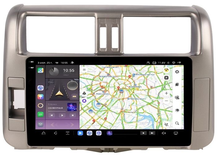 Магнитола для Toyota Land Cruiser Prado 150 2009-2013 - Kuberg OL-9613 QLed+2K, Android 13, TS20, CarPlay, 4G SIM-слот