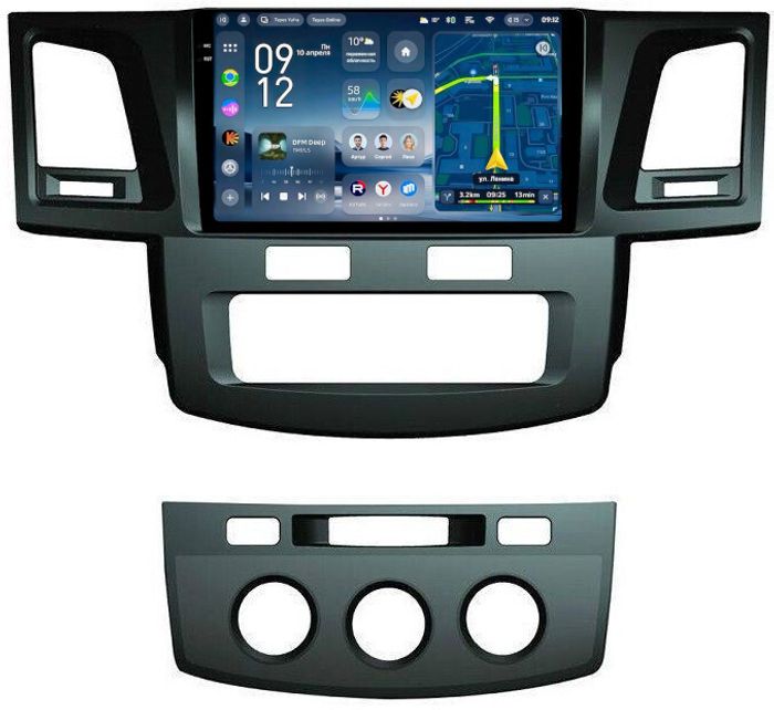 Магнитола для Toyota HiLux 7 2011-2015 - Teyes CC4-PRO монитор 9.5" 2K QLED на Android 13, Snapdragon 778G, ИИ, CarPlay, DSP, 4G SIM-слот