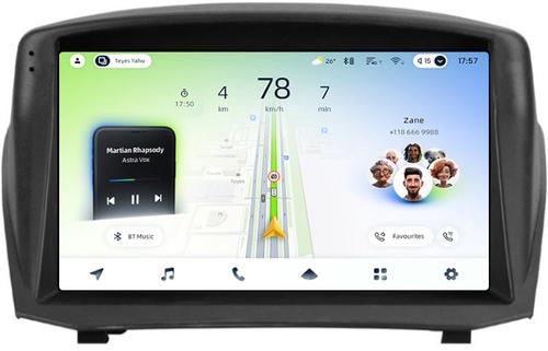 Магнитола для Ford Fiesta MK6 2012-2018 (голубой БК, рамка тип 2) - Teyes CC4L монитор 9" IPS на Android 14, Snapdragon 662, CarPlay, 4G SIM-слот