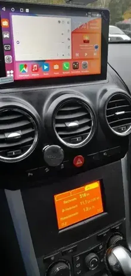 Магнитола для Opel Antara 2006-2015 (перенос БК вниз, черная) - Teyes CC4L монитор 9" IPS на Android 14, Snapdragon 662, CarPlay, 4G SIM-слот