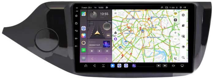 Магнитола для KIA Ceed 2 (JD) 2012-2018 (рамка глянцевая) - Kuberg EW-1781 QLed, Android 13, TS20, CarPlay, SIM-слот
