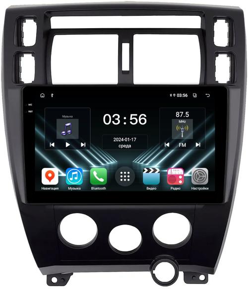 Магнитола для Hyundai Tucson 1 2004-2009 - FarCar DX3037M монитор 10.36" IPS на Android 13, 4+64Гб, CarPlay