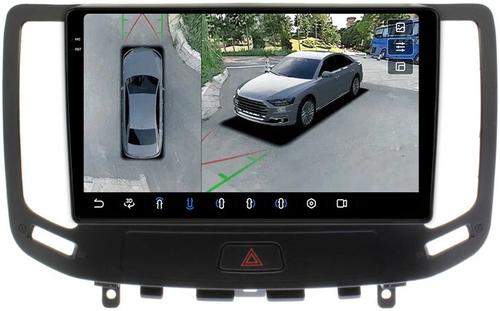 Магнитола для Infiniti G25, G35, G37 2006-2013 (поддержка Bose) - FarCar BX9-360-9676 монитор 9.5" 2K QLED на Android 13, 6Гб+128Гб, CarPlay, 4G SIM-слот, 4 камеры в комплекте
