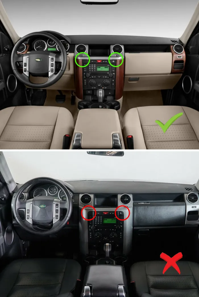 Магнитола для Land Rover Discovery 3 2005-2009 (прямые углы) - Kuberg монитор 12.3" в стиле LEXUS на Android 12, Быстрая, CarPlay, 4G SIM-слот