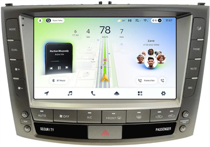 Магнитола для Lexus IS250 XE20 2005-2008 (ШГУ цветной) - Teyes CC4L монитор 9" IPS на Android 14, Snapdragon 662, CarPlay, 4G SIM-слот
