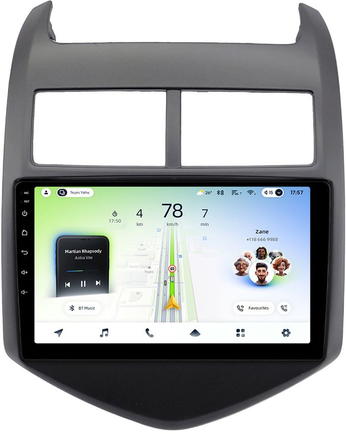 Магнитола для Chevrolet Aveo 2 2012-2015 - Teyes CC4L-DTS монитор 9" IPS, Android 14, Быстрая, Snapdragon 662, CarPlay, 4G SIM-слот