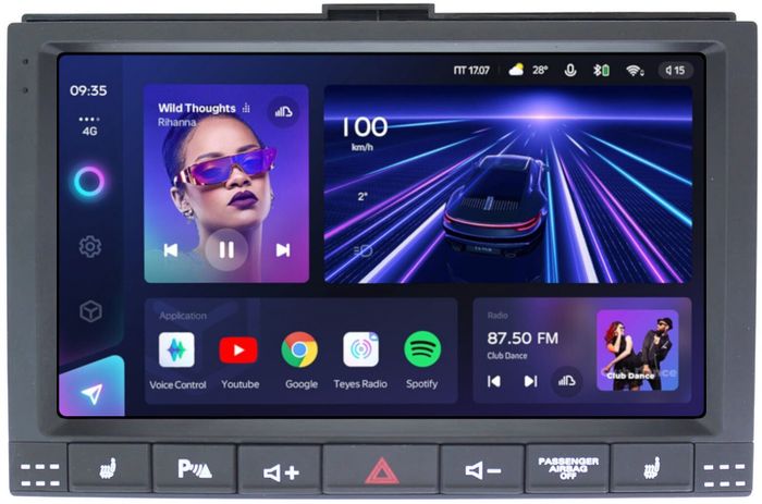Магнитола для Volkswagen Touareg 2002-2010 (рамка с кнопками) - Teyes CC3L на Android 10, CarPlay, 4G SIM-слот