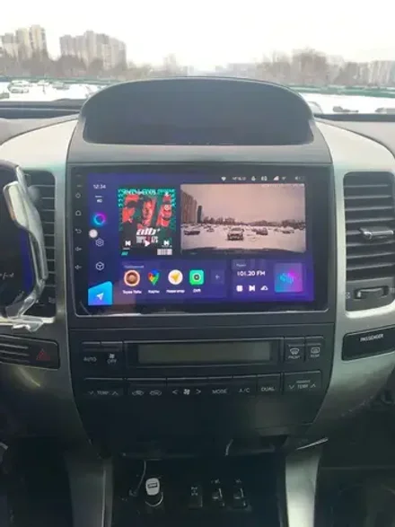 Магнитола для Toyota Land Cruiser Prado 120, Lexus GX470 (экран климата внизу) - CanBox 9063/9064 Android 10, 8-ядер, SIM-слот