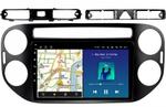 Магнитола для Volkswagen Tiguan 1 2007-2016, Golf Plus (рамка 9 чёрная, любая кнопка) - Teyes CC2 PLUS монитор 9" QLED, Android 10, Быстрая, SIM-слот