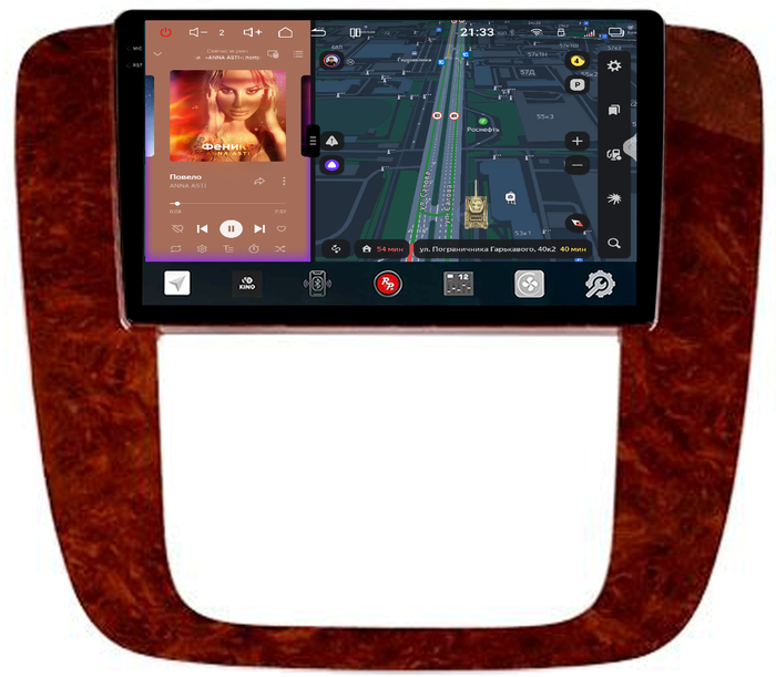 Магнитола для Chevrolet Tahoe 2006-2014 (рамка под дерево) - Redpower 85421W PRO/PROmax ТОП звук, 2K QLED, Android 14, Быстрейшая, CarPlay, 4G SIM-слот