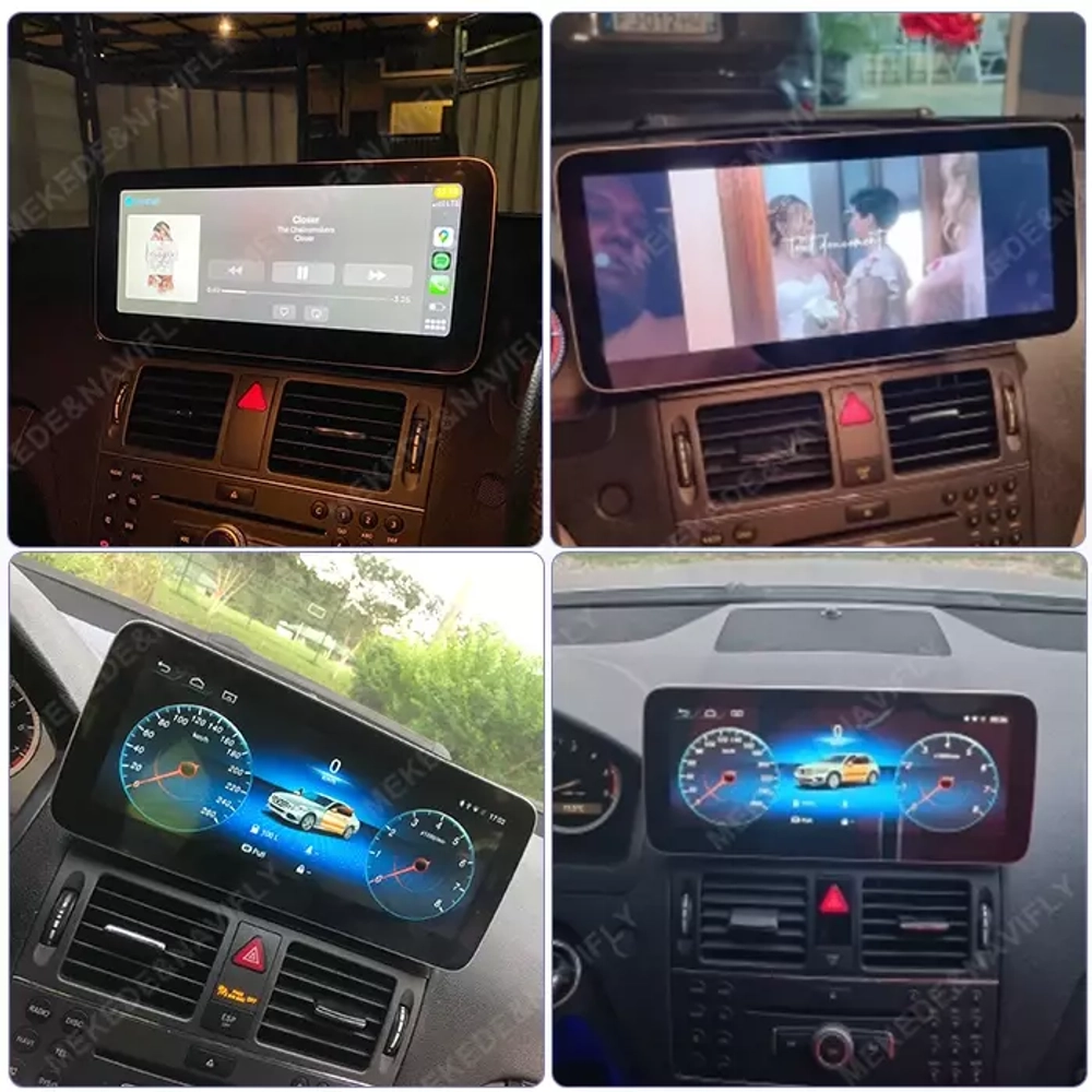 Магнитола для Mercedes-Benz C-класс W204 2007-2011 NTG 4.0 - Kuberg MKD монитор 12.5", Android 11, 6Гб+128Гб, CarPlay, SIM-слот