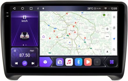Магнитола для AUDI TT 2006-2014 (8J) - Kuberg OL-9101 QLed+2K, Android 12, TS10,  CarPlay, 4G SIM-слот