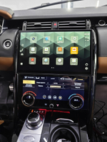 Магнитола для + сенсорная LCD панель климата для Land Rover Discovery 5 2017-2022 (взамен 8" экрана без кнопки OPEN) - RDL-1755-low монитор 13.3" на Android 13, 8Гб+128Гб, CarPlay, 4G SIM-слот