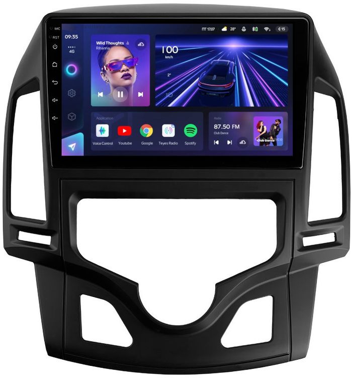 Магнитола для Hyundai i30 2007-2012 (климат) - Teyes CC3 Android 10, Быстрая, CarPlay, SIM-слот