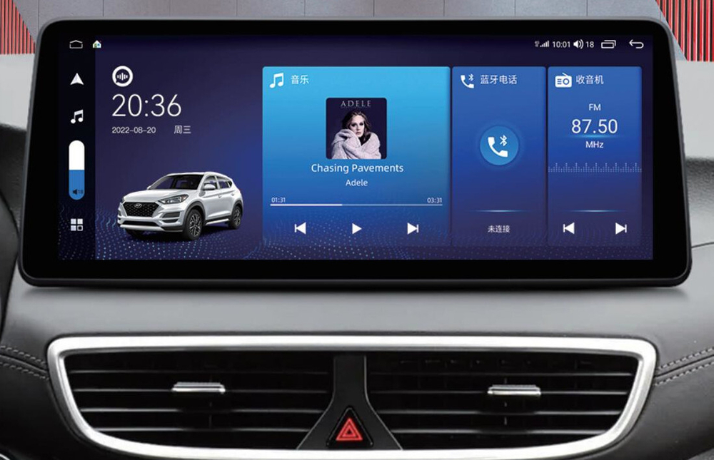 Магнитола для Hyundai Tucson 2018-2021 - Kuberg HP-H1202 экран 12.3" на Android 12, ТОП процессор, 6Гб+128Гб, Carplay, 4G SIM-слот
