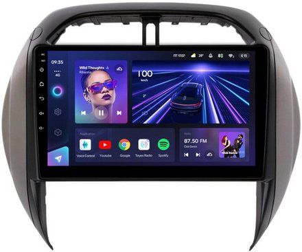 Магнитола для Toyota RAV4 2 2003-2005 - Teyes CC3 монитор 9" QLED на Android 10, ТОП процессор, 4Гб+32Гб, CarPlay, 4G SIM-слот