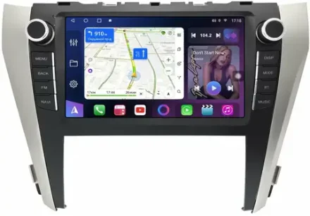 Магнитола для Toyota Camry 55 2014-2018 (рамка с крутилками и кнопками) - FarCar XXL9-7044K9 монитор 9.5" 2K QLED на Android 14, TS20, 8+256Гб, CarPlay, 4G SIM-слот