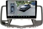 Магнитола для Nissan Teana J32 2008-2013 (ШГУ монохром) - FarCar BX1076M-A-360 монитор 10.36" 2K QLED на Android 13, Быстрая, CarPlay, 4G SIM-слот, 4 камеры в комплекте