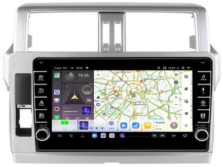 Магнитола для Toyota Land Cruiser Prado 150 2014-2017 - Kuberg OL-1614 (кнопки и крутилки) Android 13, TS20, 6+128Гб, CarPlay, 4G SIM-слот