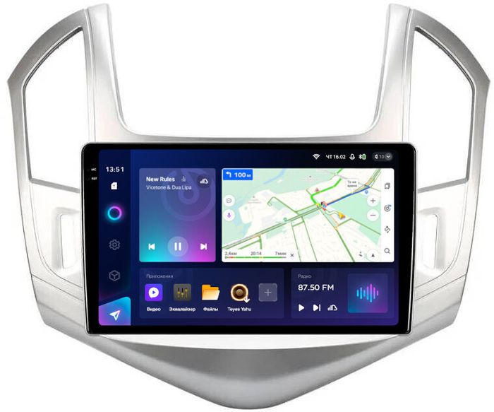 Магнитола для Chevrolet Cruze 1 2012-2015 (рамка серебро) - Teyes CC3-2K QLed Android 10, Быстрая, SIM-слот, CarPlay